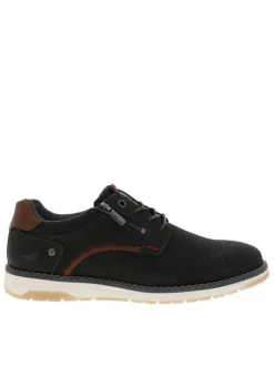Baskets charbon à talon plat avec des lacets et un zip latéral