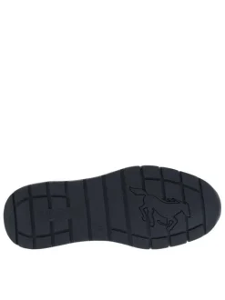Baskets cognac à talon plat avec des lacets et un zip latéral