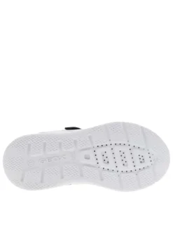Baskets de sport marines en Mesh à talon plat avec bande auto-agrippante et lacets élastiqués
