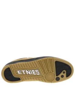 Baskets jaunes moutarde en suède à semelle plate avec des lacets plats écrus