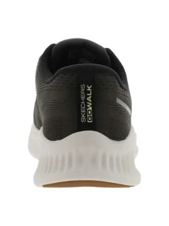Baskets kaki à talon plat et à slip-on avec une semelle épaisse