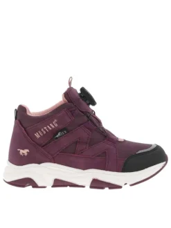 Baskets montantes en Mesh imperméable lilas à semelle running et fermeture type Boa®