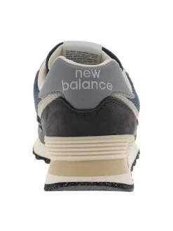 Baskets multisport anthracite à talon plat avec des lacets plats façon cordage