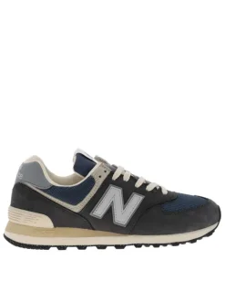 Baskets multisport anthracite à talon plat avec des lacets plats façon cordage
