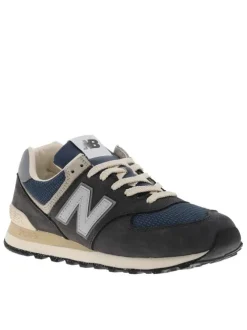 Baskets multisport anthracite à talon plat avec des lacets plats façon cordage