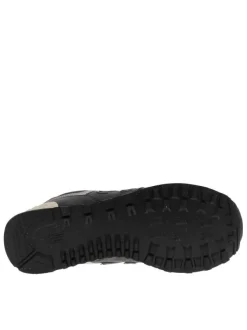 Baskets multisport anthracite à talon plat avec des lacets plats façon cordage