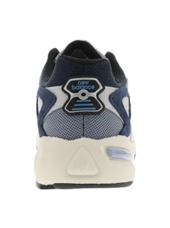 Baskets multisport grises à talon plat et à lacets ronds blancs