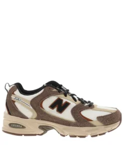 Baskets multisport 530 marron à talon plat avec des empiècements nubuck