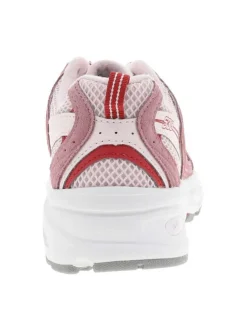Baskets multisport 530 roses avec un talon plat et des lacets ronds bicolores