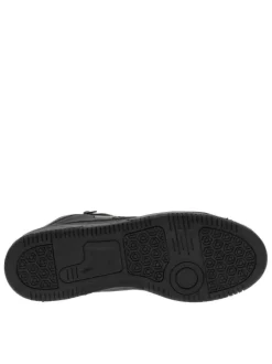 Baskets noires à talon plat avec des lacets et un zip latéral