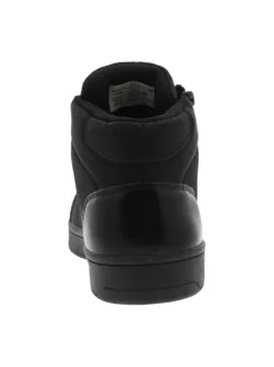 Baskets noires à talon plat avec des lacets et un zip latéral