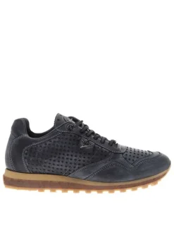Baskets running anthracites avec semelle à talon plat et lacets élastiqués