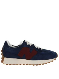 Baskets running bleues à talon plat avec des lacets tressés blancs