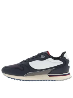 Baskets running bleu marine avec semelle à talon plat et lacets