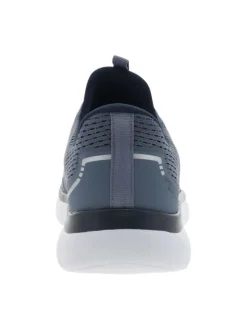 Baskets running bleu marine à semelle plate avec une fermeture slip-on