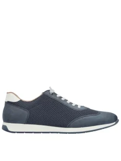 Baskets running bleu marine à talon plat avec des lacets élastiqués