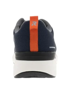 Baskets running bleu marine à talon plat avec des lacets noirs