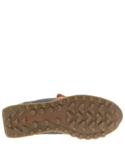 Baskets running brunes avec semelle à talon plat et lacets élastiqués