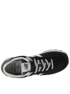 Baskets running brunes à talon plat avec un logo cousu sur les côtés