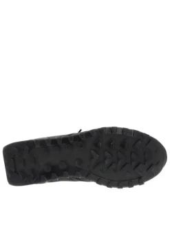Baskets running en cuir marine avec semelle à talon plat et lacets élastiqués