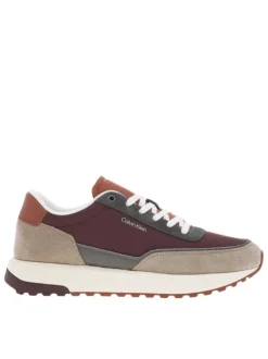 Baskets running en cuir multicolores avec des empiècements en cuir nubuck