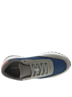 Baskets running en cuir multicolores avec des empiècements en cuir nubuck et cuir lisse