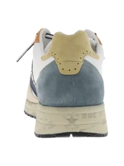 Baskets running en cuir multicolores avec des motifs sur la semelle