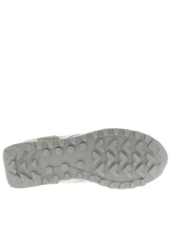 Baskets running en cuir vert à talon plat et à lacets élastiqués ronds