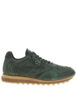 Baskets running kaki avec semelle à talon plat et lacets élastiqués