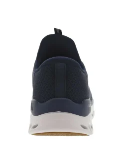 Baskets running marine en mesh à talon plat avec fermeture slip-on