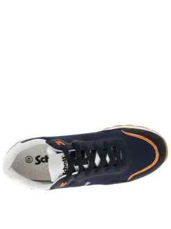 Baskets Running marines avec talon plat à lacets plats marines