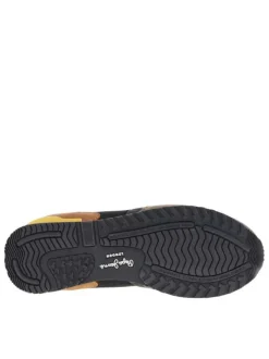 Baskets running multicolores à talon plat et à lacets plats gris