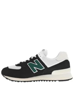 Baskets running noires à talon plat et à lacets plats avec patch de la marque