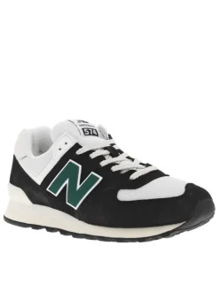 Baskets running noires à talon plat et à lacets plats avec patch de la marque