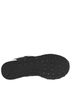 Baskets running noires à talon plat et à lacets plats avec patch de la marque