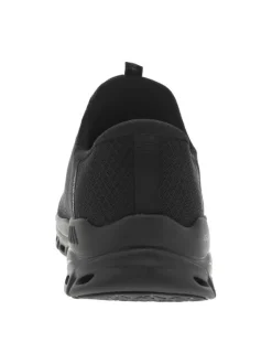 Baskets running noires à talon plat pourvues de lacets élastiqués