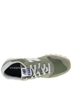 Baskets running 373 olive à talon plat avec un patch brodé à la languette