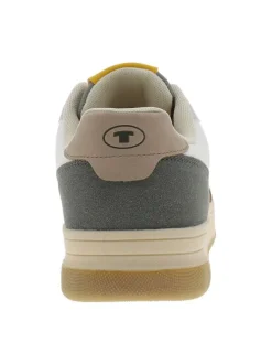 Baskets running vertes à talon plat avec un logo en relief sur le côté