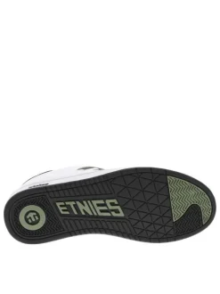 Baskets skate en cuir blanches à talon plat avec logo et empiècement camouflage