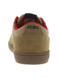 Baskets skate en cuir camel à talon plat avec logos noirs et semelle marron
