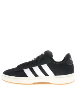 Baskets skate en cuir noires avec semelle à talon plat et lacets