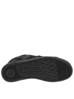 Baskets skate en cuir noires avec semelle à talon plat et à lacets