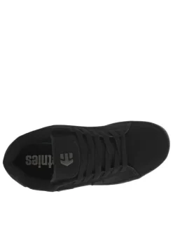Baskets skate en cuir noires avec semelle à talon plat et à lacets