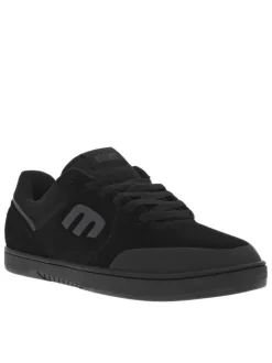 Baskets skate en cuir noires avec semelle à talon plat et à lacets