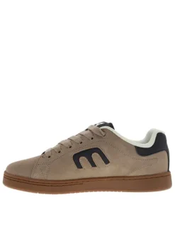 Baskets skate marron à talon plat avec un logo en relief au talon