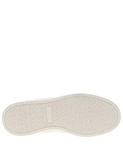 Baskets tennis blanches à semelle plate et à lacets plats Made in France
