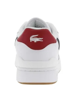 Baskets tennis blanches à talon plat et à lacets plats avec logo brodé