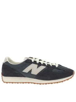 Baskets tennis 471 bleu marine à talon plat avec un empiècement nubuck