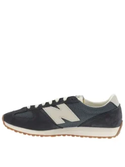 Baskets tennis 471 bleu marine à talon plat avec un empiècement nubuck