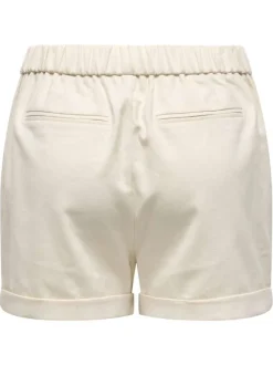 Bermuda chino beige uni à coupe regular fit avec une ceinture à nouer